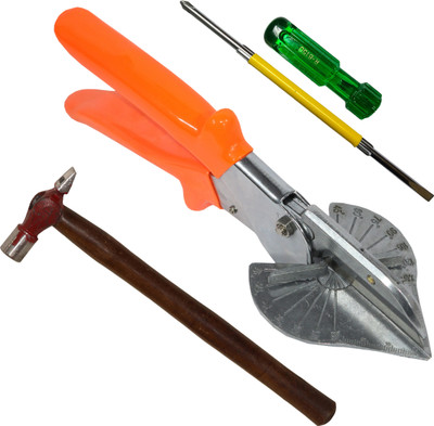 Digital Craft Multi Angle Cutter,Hammer 200 gm,2 In 1 Screw Driver 45°–135° Shear Cutter for Plastic Pipe, Trunking & Plumbing Applications Pipe Cutter