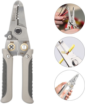 uptodatetools Multi-Functional Wire Splitting Pliers, Electrical Stripping Tool 6 in 1Electric Cable Stripping Cutting Cable Stripper and Crimping Wire Cutter