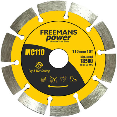 FREEMANS MC110 Power Diamond Saw Blade/Cutting Wheel -4 Inch 110mm x 10T Use For Marble Cutting Metal Cutter