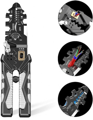 Hupla Multifunction 25-in-1 Wire Stripper, Cutter, Crimper Plier for Electrical Work Groove Plier(Length : 8.46 inch)