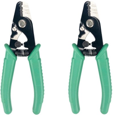 Corslet 2 Pcs Optical Fiber Stripping Tool Three Hole Stripper Plier Fiber Optic Wire Crimping Tool Wire Cutter