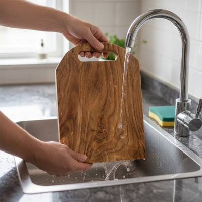 satish Seesam Wood Chopping Board Wooden Cutting Board(Brown Pack of 1 Dishwasher Safe)