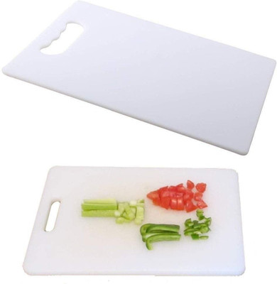 reva tech Reva White 01 Plastic Cutting Board(White Pack of 1 Dishwasher Safe)