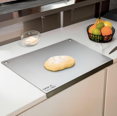 Bramley Stainless Steel Chopping Board with Lib - Large 41 cm X 30 cm Stainless Steel Cutting Board(Silver Pack of 1 Dishwasher Safe)