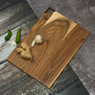 ONBV Wooden Cutting Board(Brown Pack of 1 Dishwasher Safe)