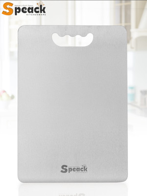 SPEACK Multipurpose Kitchen Prep Chopping & Slicing – 26 × 36 cm Stainless Steel Cutting Board(Steel Pack of 1 Dishwasher Safe)