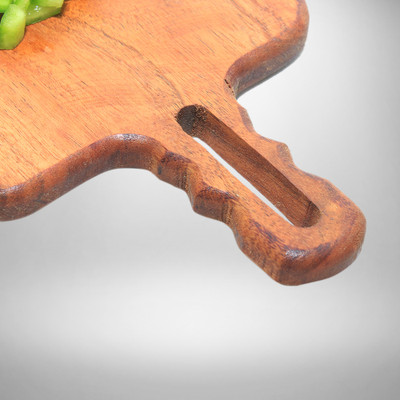 KRITI CREATION Wood Chopping Cutting Board for Kitchen Vegetables, Fruits & Cheese Wooden Cutting Board(Brown Pack of 1 Dishwasher Safe)