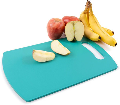 Frenchware Slicr Premium-Grade Chopping Board with Handle, for Vegetable, Plastic Cutting Board(Blue Pack of 1 Dishwasher Safe)