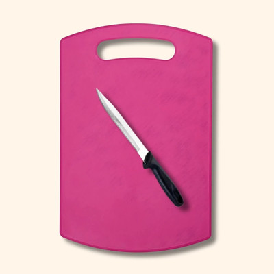 SPHINE Premium Chopping Board For Vegetables & Fruits With Kitchen Knife Plastic Cutting Board(Pink Pack of 1 Dishwasher Safe)