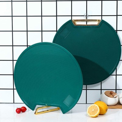 Vidisa Circle Double-Sided Chopping Board Plastic Cutting Board(Multicolor Pack of 1 Dishwasher Safe)