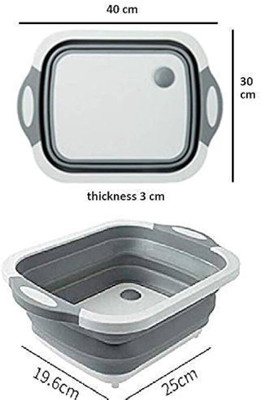 Costa enterprise Plastic Cutting Board(Grey Pack of 1 Dishwasher Safe)