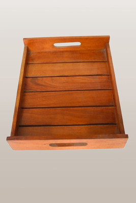 MS UNIQUE HANDICRAFTS Wooden Chopping & Serving Board – Multipurpose Kitchen & Dining Tray Wooden Cutting Board(Brown Pack of 1 Dishwasher Safe)