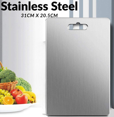 Ruchikart SCB3121 Stainless Steel Cutting Board(Steel Pack of 1 Dishwasher Safe)