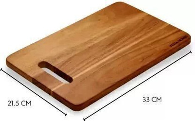 NTR SI Enterprises Wooden Cutting Board Bamboo Cutting Board(Brown Pack of 1 Dishwasher Safe)