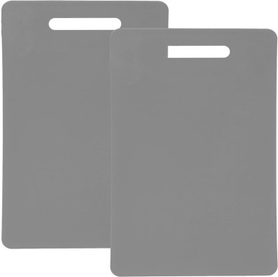 Gluman Polypropylene Cutting Board (Grey Pack of 2 Dishwasher Safe) Polypropylene Cutting Board(Grey Pack of 2 Dishwasher Safe)