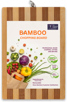 THE ORGANISER Thick Wooden Kitchen Chopping Cutting Slicing Board with Holder For Vegetables Wooden Cutting Board(Brown Pack of 1 Dishwasher Safe)