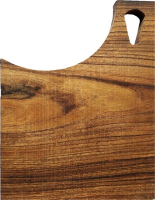 Kreyam's Premium Acacia Wood Stylish Chopping board with holder for fruits vegetables Wooden Cutting Board(Brown Pack of 1 Dishwasher Safe)