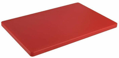 Everbuy Cutting Chopping Board for Kitchen Vegetable and Fruits Plastic Chopper Cutter Board Non-Slip Antibacterial Surface with Extra Thickness 18x12 Inches (Red) Pack of 1 Plastic Cutting Board(Red Pack of 1 Dishwasher Safe)