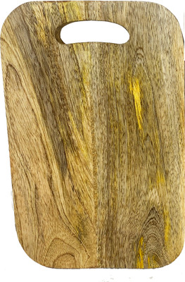 Rock Tawa Rock Tawa Mango Wood Chopping Board Rectangular 11.8 inches Wooden Cutting Board(Brown Pack of 1 Dishwasher Safe)