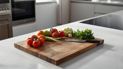 Bharatcrafts Wooden Cutting Board(Brown Pack of 1)
