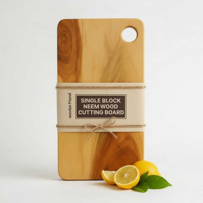 WoodenFriend Wooden Cutting Board(Brown Pack of 1 Dishwasher Safe)
