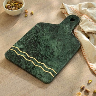 ellementry Verde Marble Cheese Board Marble Cutting Board(Green Pack of 1 Dishwasher Safe)