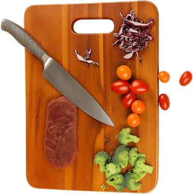 habithom HABIT CB 098 | Wood Chopping Cutting Board for Kitchen Wooden Cutting Board(Brown Pack of 1 Dishwasher Safe)