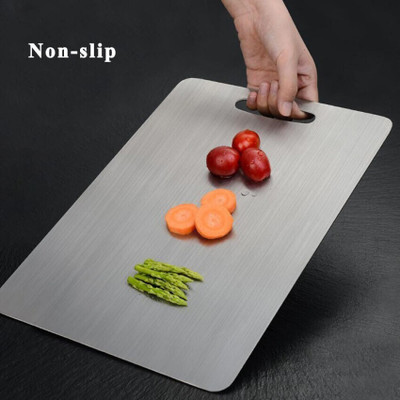 Evergreen Stainless Steel Chopping Board Stainless Steel Cutting Board(Steel Pack of 1 Dishwasher Safe)