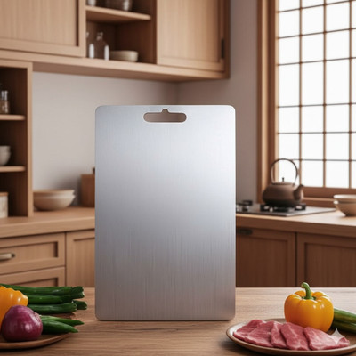 DYK chopping board cutting vegitable Stainless Steel Cutting Board(Silver Pack of 1 Dishwasher Safe)