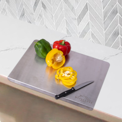 Metallure Stainless Steel Cutting Board(Steel Pack of 1 Dishwasher Safe)
