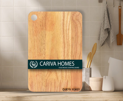 CARIVA HOM Wooden Chopping Board 22 x 32 CM - Include Free 20 X 16 CM Chopping Board Inside Wooden Cutting Board(Brown Pack of 2)