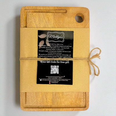 Micklyn Accaia wood choping bord Wooden Cutting Board(Brown Pack of 1 Dishwasher Safe)