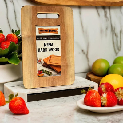 WoodenFriend WFCB0002 Wooden Cutting Board(Brown Pack of 1 Dishwasher Safe)