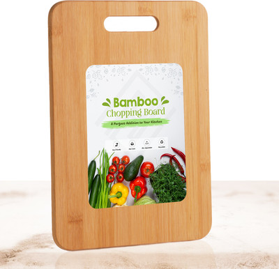 proapt Large Natural Bamboo Wood Chopping Bamboo Cutting Board(Pack of 1 Dishwasher Safe)