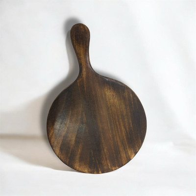 Hutson BASKBY Mango Wood Round Cutting/ Chopping Board/ Serving tray | Size: 10x14 Wooden Cutting Board(Brown Pack of 1 Dishwasher Safe)