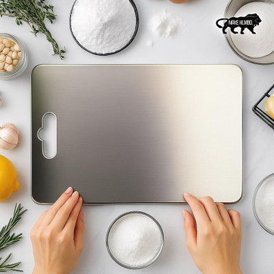 Windowish cutting board Stainless Steel Cutting Board(Steel Pack of 1 Dishwasher Safe)