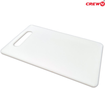 CREW4 Plastic Cutting Board(White Pack of 1 Dishwasher Safe)