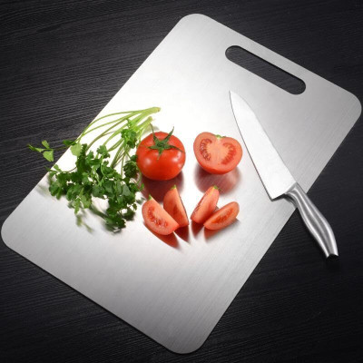 PALOMINO Multipurpose Chopping and Cutting Board for Kitchen / Vegetable and Fruit Cutter Stainless Steel Cutting Board(Silver Pack of 1 Dishwasher Safe)