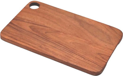 BASKBY Acacia wood chopping /cutting/Serving Board /Platter | Revesrible and Food Safe Wooden Cutting Board(Brown Pack of 1)