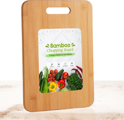 Zonic Large Natural Bamboo Wood Chopping Bamboo Cutting Board(Pack of 1 Dishwasher Safe)