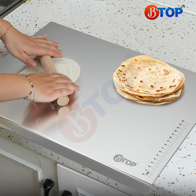 Btop Multipurpose Use Chopping Board for Kitchen, Vegetables & Meat Cutting Board Stainless Steel Cutting Board(Steel Pack of 1 Dishwasher Safe)