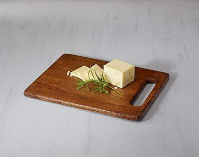 Simran Enterprise Wood Chopping Board for Kitchen Vegetables, Fruits & Cheese, Eco-Friendly Wooden Cutting Board(Brown Pack of 1 Dishwasher Safe)