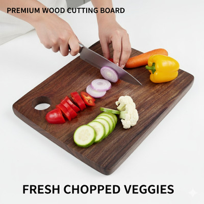 Bharatcrafts Sheesham cutting board Wooden Cutting Board(Brown Pack of 1)