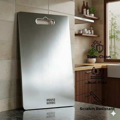 DYK chopping board cutting vegitable Stainless Steel Cutting Board(Silver Pack of 1 Dishwasher Safe)