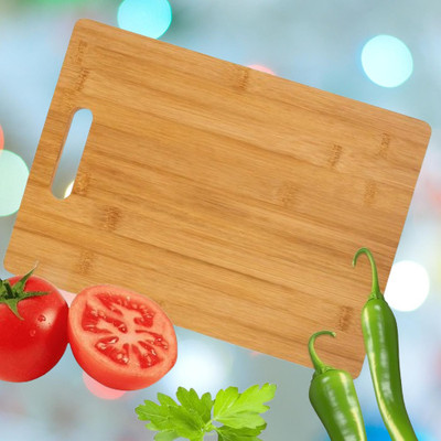 JAGIRA DEVINE TOUCH Wooden Cutting Board with Antibacterial Surface with Handle Wooden Cutting Board(Multicolor Pack of 1 Dishwasher Safe)