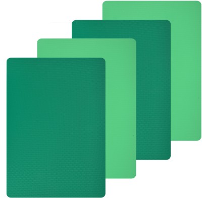 KUBER INDUSTRIES Flexible Chopping Mat|Back Textured Chopping Mat|4 Pieces Set|Pack of 2|Green Plastic Cutting Mat(Green Pack of 4 Dishwasher Safe)