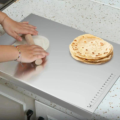 Henny 6cmx6cm Plastic Cutting Mat(Silver Pack of 1 Dishwasher Safe)