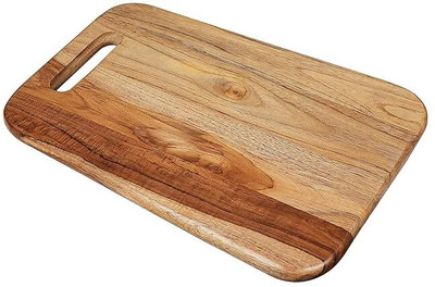DC Enterprise Wood Chopping Cutting Board for Kitchen - BPA Free, Eco-Friendly (33 cmx 23 cm) Wooden Cutting Board(Brown Pack of 1 Dishwasher Safe)