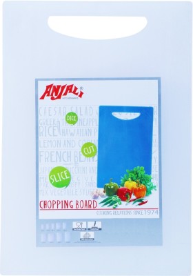 ANJALI White Chopping Board Hygienic and Durable High-Quality Material Convenient Size Plastic Cutting Board(White Pack of 1 Dishwasher Safe)