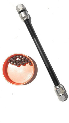 IndiaLot Bicycle Rim axle with Steel Ball Universal Size for All MTB Bicycles Road Bicycle Wheel(Front and Rear Pack of 1)